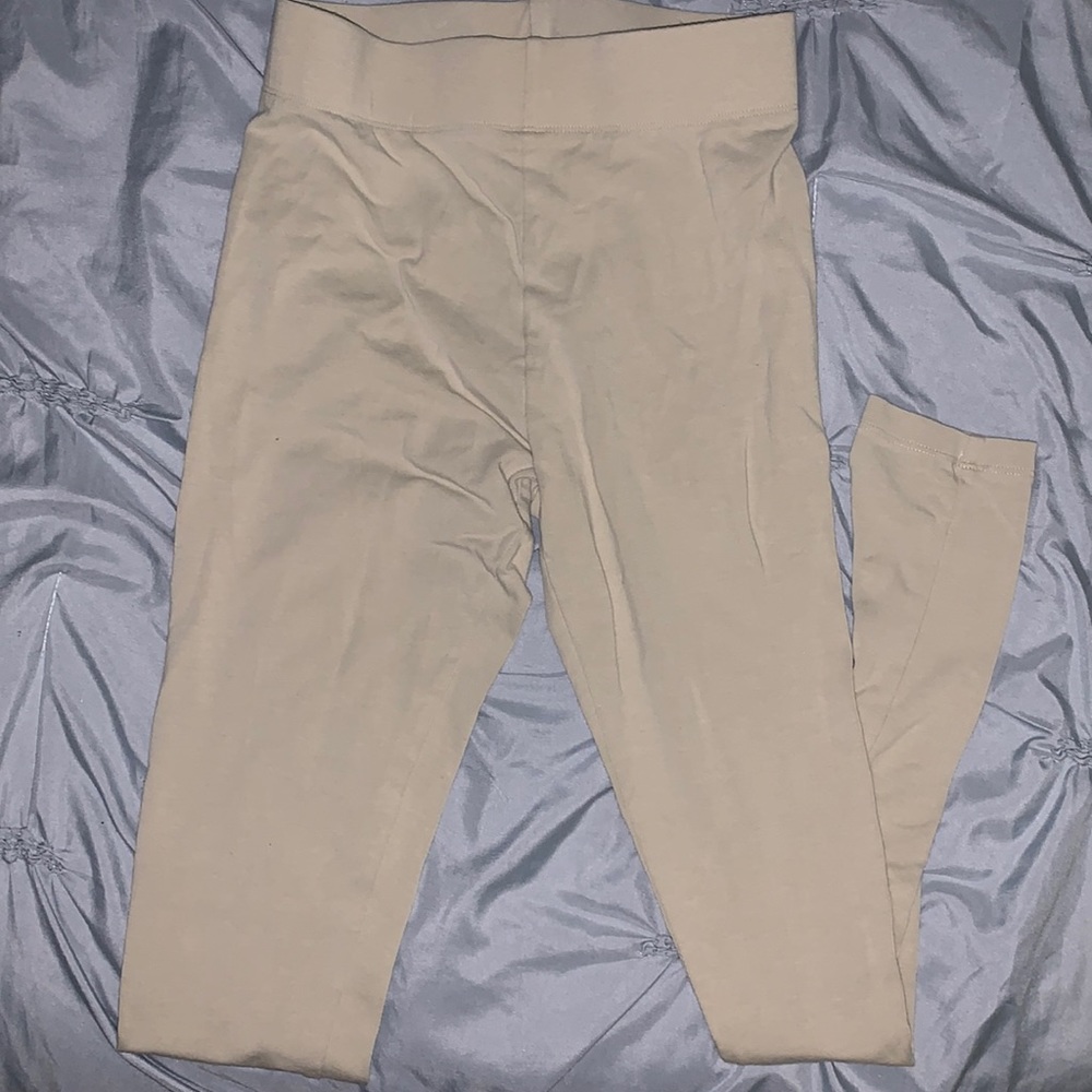 Womens size small light green leggings (cotton)